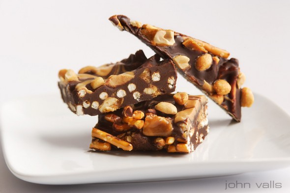 salty sweet peanut bars photographed by John Valls for Southern Peanut Growers